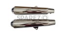 Royal Enfield GT and Interceptor 650 AEW 103 Polished Exhaust Silencer LH-RH Pair - SPAREZO